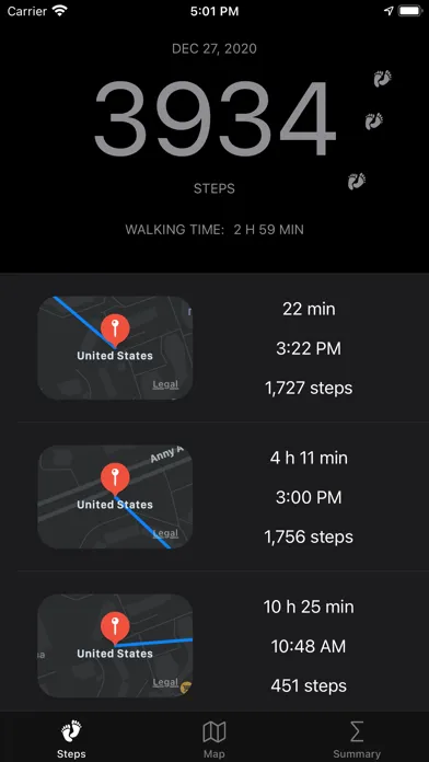 Tangkapan layar Step & Steps Pedometer