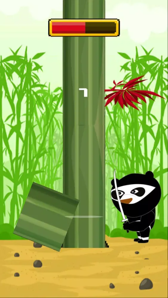 Ninja Panda Cutting - Timberman Edition Game應用截圖