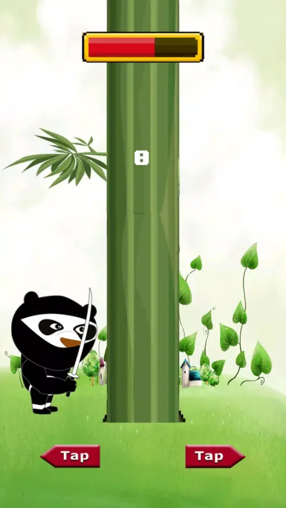 Ninja Panda Cutting - Timberman Edition Game應用截圖