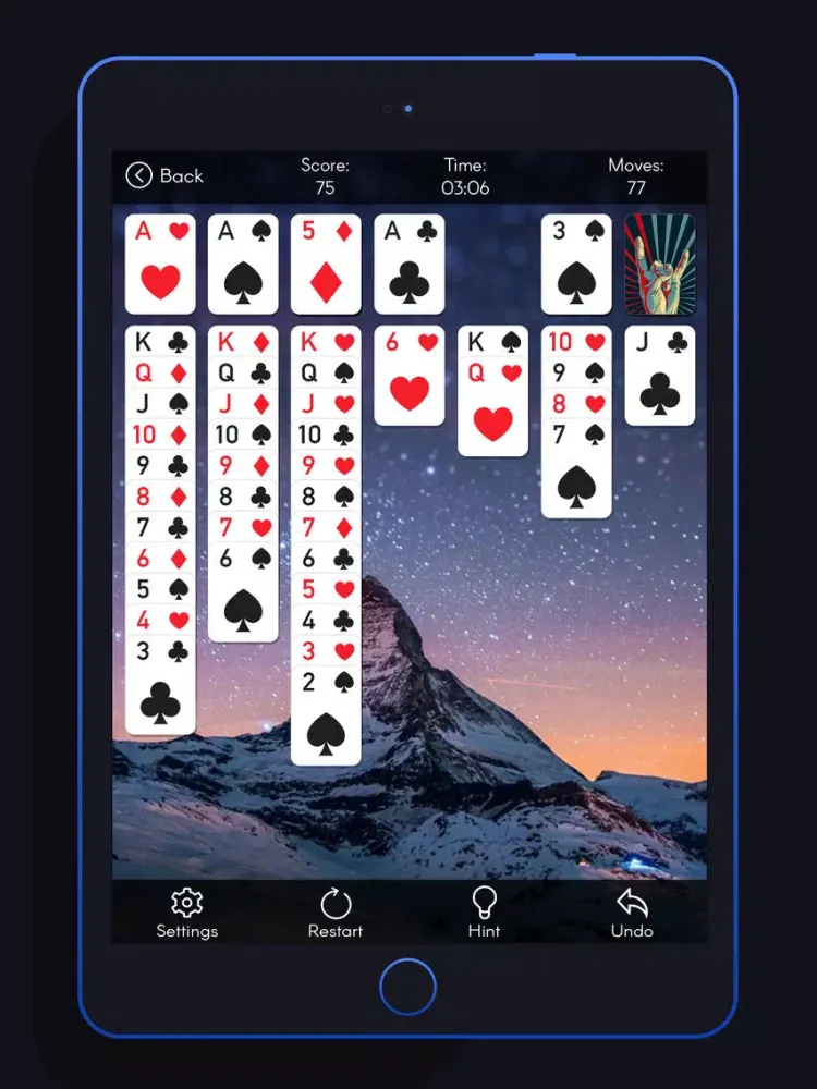 Capturas de tela do Solitaire Free - Hilow Spider Cell for Cards Poker iPad 
