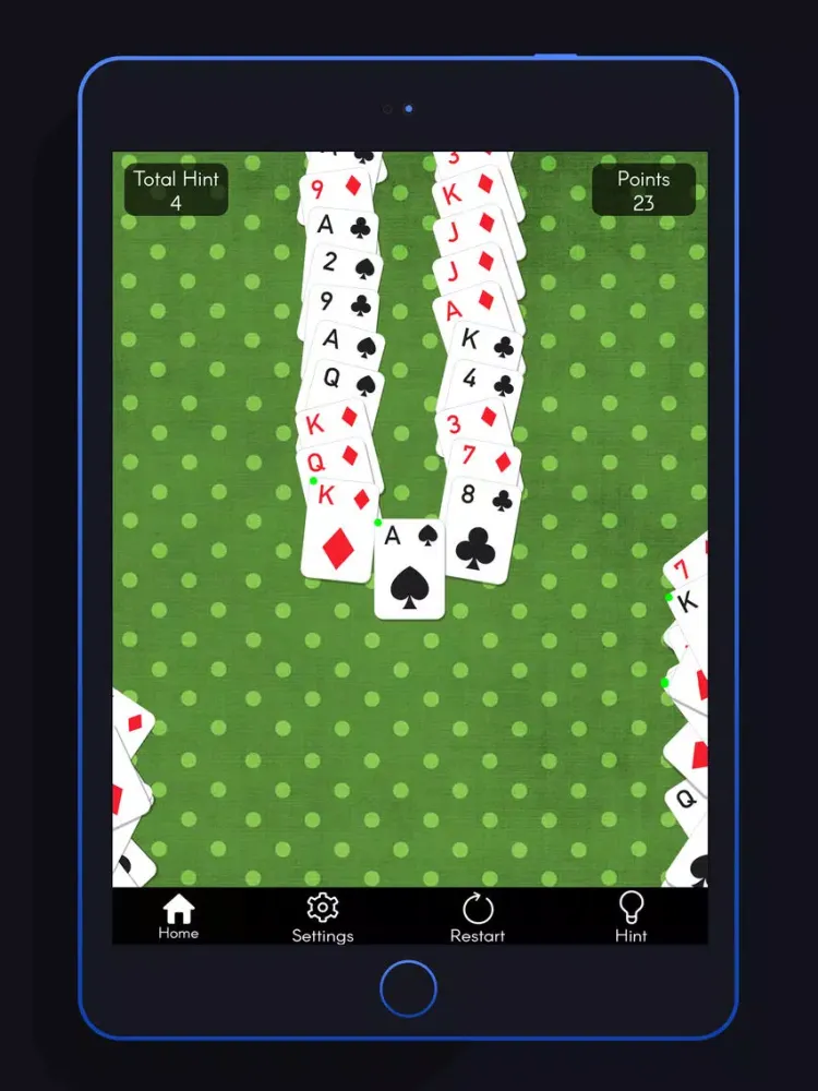 Capturas de tela do Solitaire Free - Hilow Spider Cell for Cards Poker iPad 