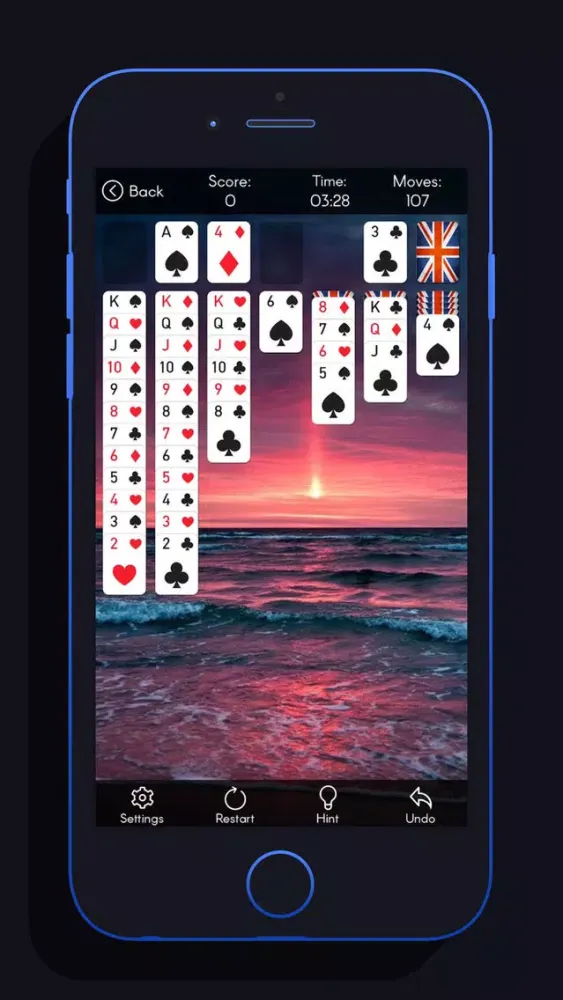 Capturas de tela do Solitaire Free - Hilow Spider Cell for Cards Poker