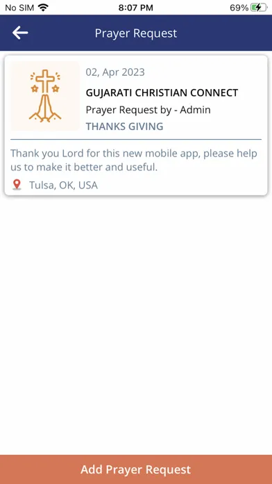 Tangkapan skrin GCC Gujarati Christian Connect