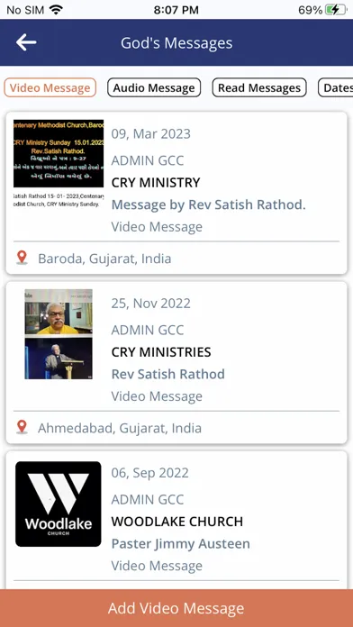 Tangkapan skrin GCC Gujarati Christian Connect