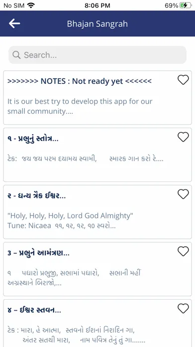 Tangkapan skrin GCC Gujarati Christian Connect