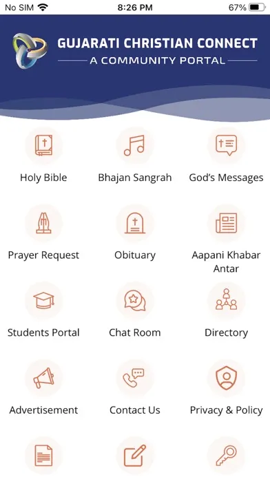 Tangkapan skrin GCC Gujarati Christian Connect