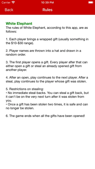 Screenshot di White Elephant Gift Exchange