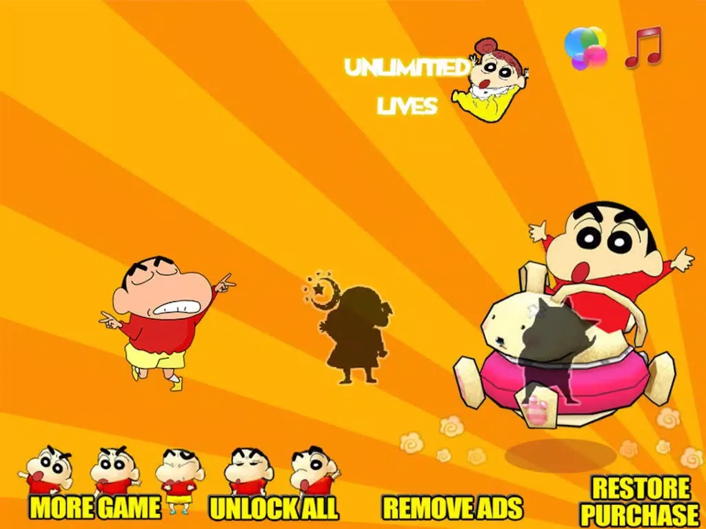 Crayon Shin Chan World iPad  스크린샷