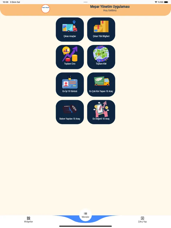 Mepar Yönetim Uygulaması iPad  স্ক্রিনশট