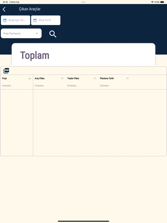 Mepar Yönetim Uygulaması iPad  স্ক্রিনশট