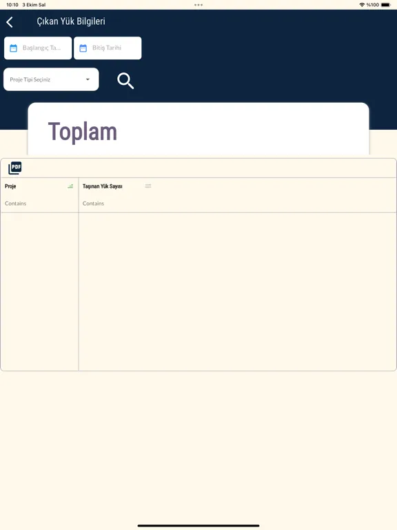 Mepar Yönetim Uygulaması iPad  স্ক্রিনশট
