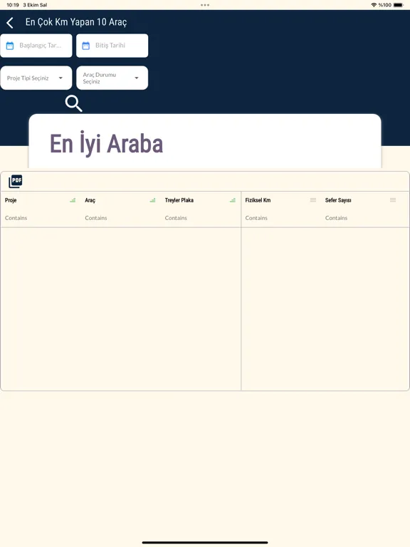 Mepar Yönetim Uygulaması iPad  স্ক্রিনশট