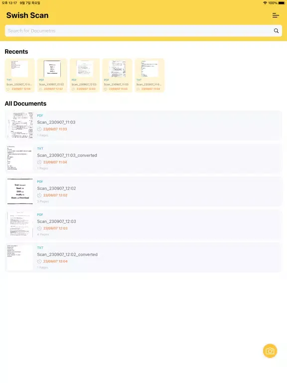 صور Swish Scan : PDF Scanner iPad 