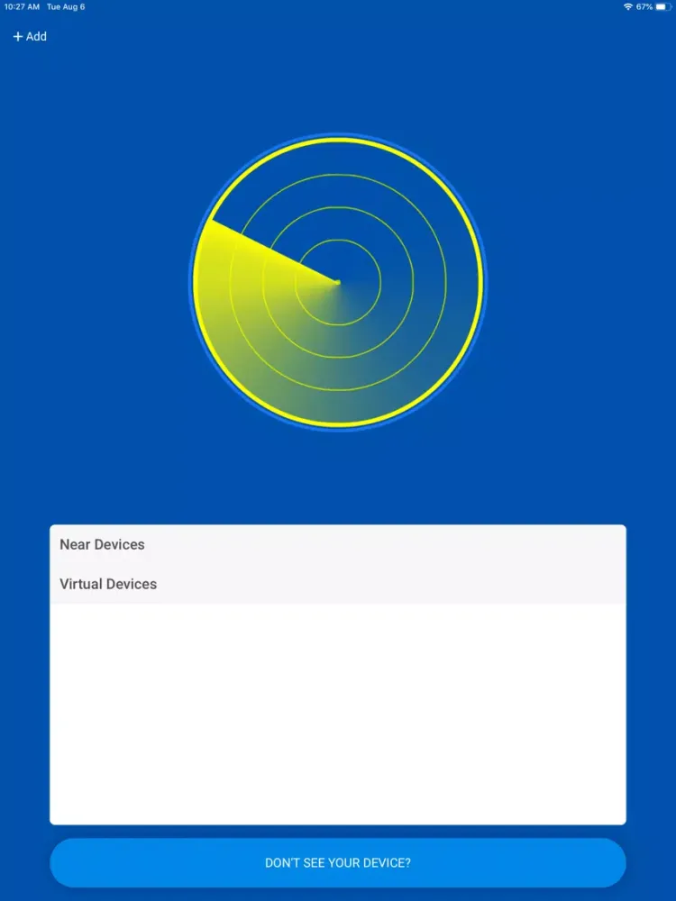 Capturas de pantalla de Zoek en verbind BLE iPad 