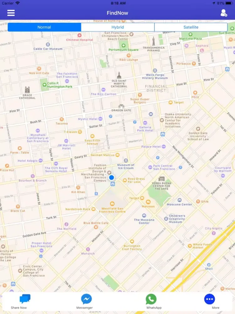 Ảnh chụp màn hình của FindNow! iPad 