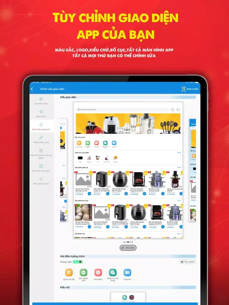Zrzuty ekranu DoApp - Tạo App bán hàng iPad 