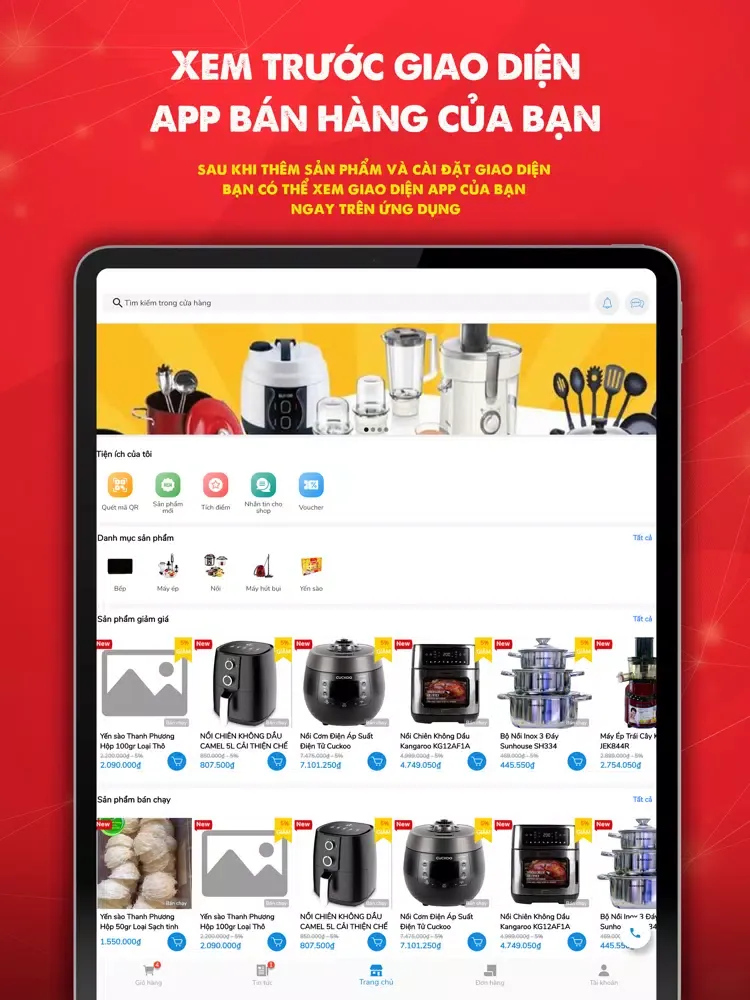 Zrzuty ekranu DoApp - Tạo App bán hàng iPad 