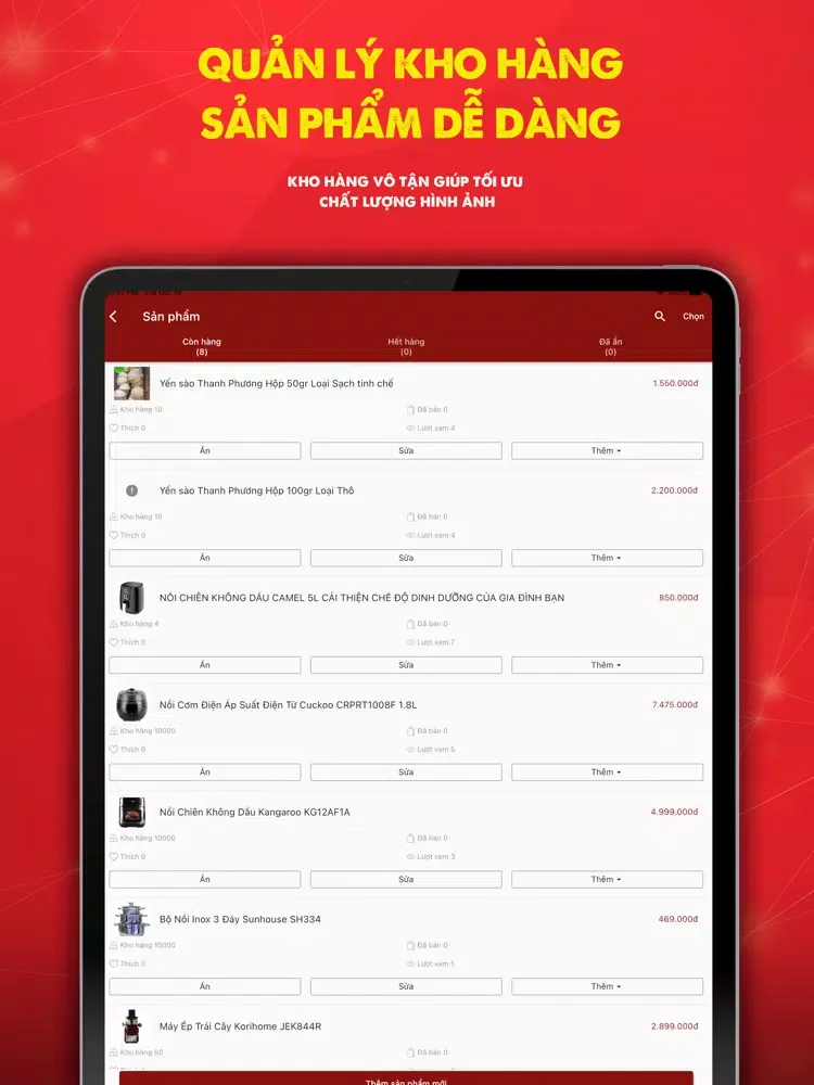 Zrzuty ekranu DoApp - Tạo App bán hàng iPad 