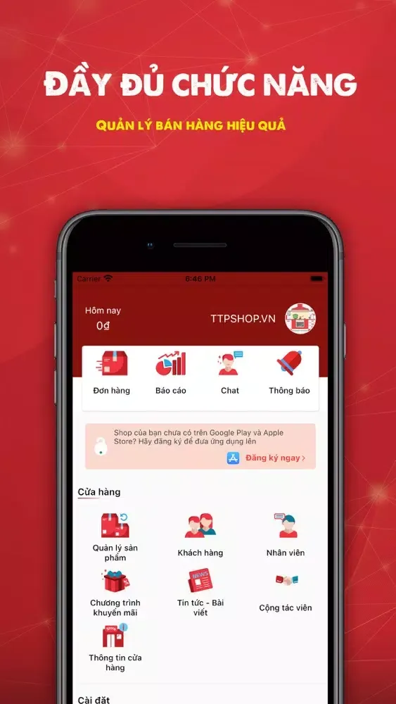 Zrzuty ekranu DoApp - Tạo App bán hàng