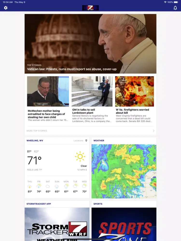 Captures d'écran de WTRF 7News iPad 