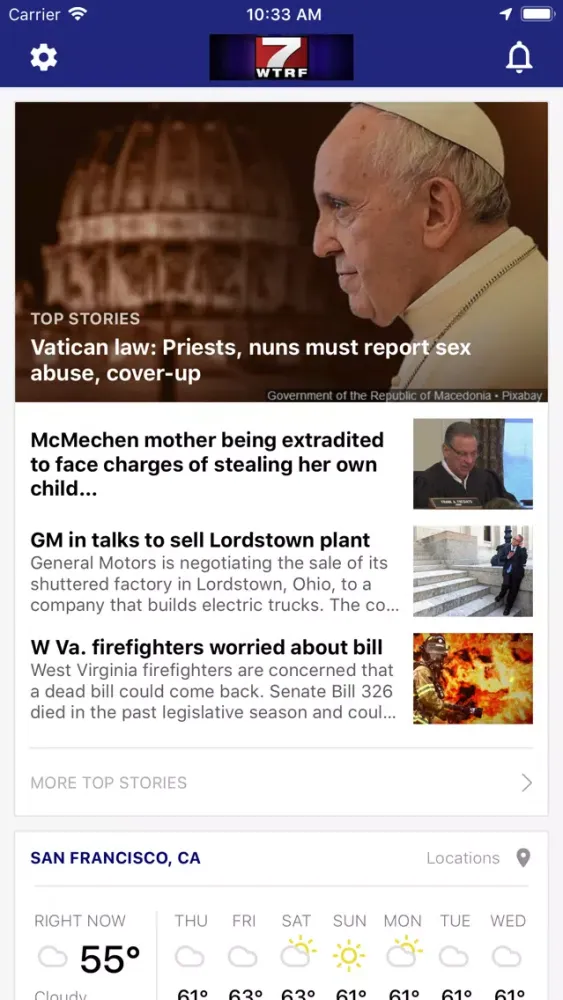 Captures d'écran de WTRF 7News