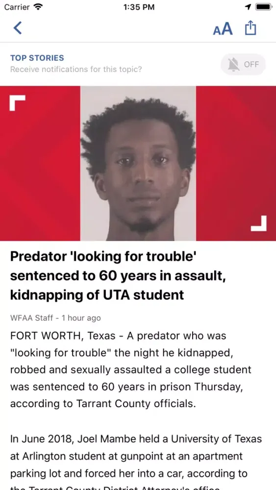 WFAA-North Texas News, Weather應用截圖