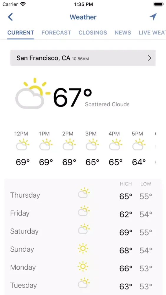 WFAA-North Texas News, Weather應用截圖