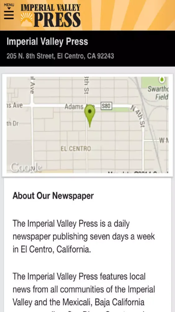 Imperial Valley Press News سکرین شاٹس