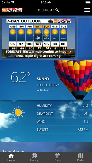 AZFamily's First Alert Weather Ekran Görüntüleri