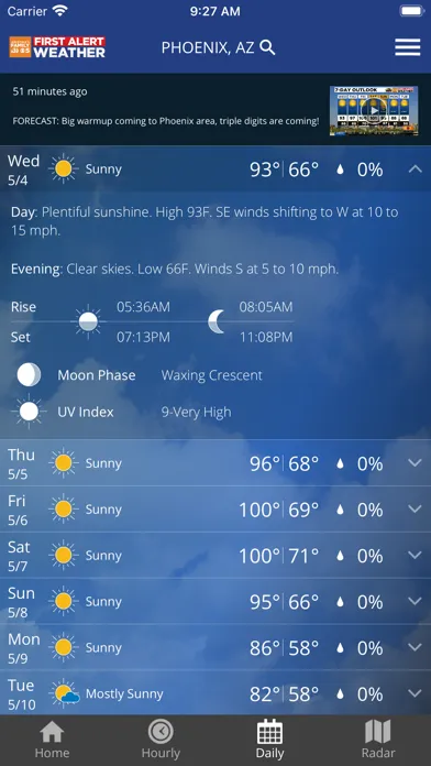 AZFamily's First Alert Weather Ekran Görüntüleri