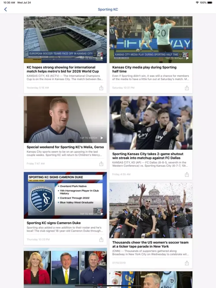 KCTV5 Locker Room iPad 應用截圖