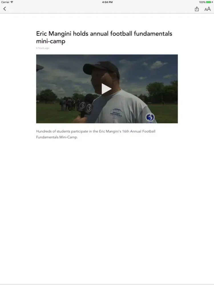 WFSB High School Sports iPad  Screenshots