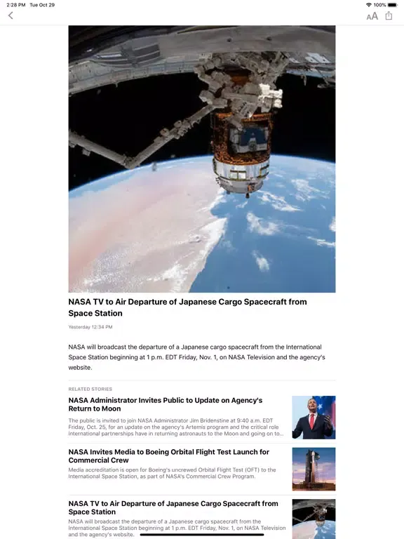 Capturas de tela do Newscycle Secure iPad 