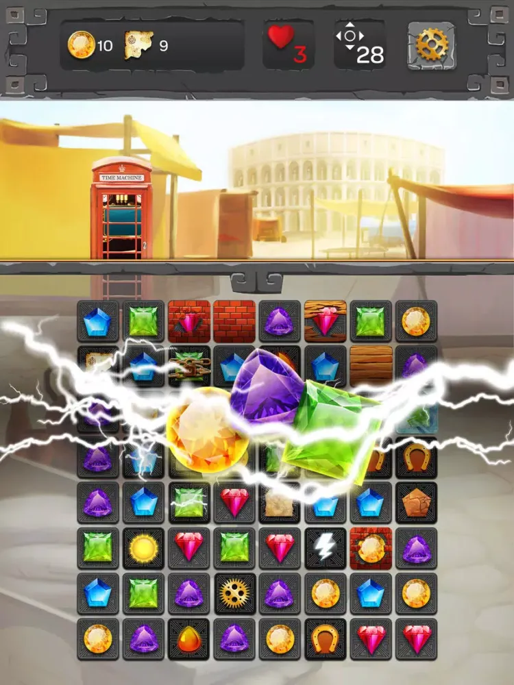 Capturas de tela do Time Travel Match 3 iPad 