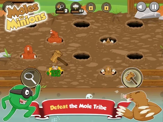 Tangkapan skrin Moles vs Minions iPad 
