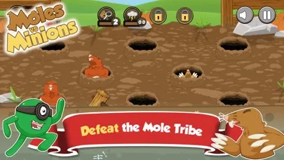 Tangkapan skrin Moles vs Minions