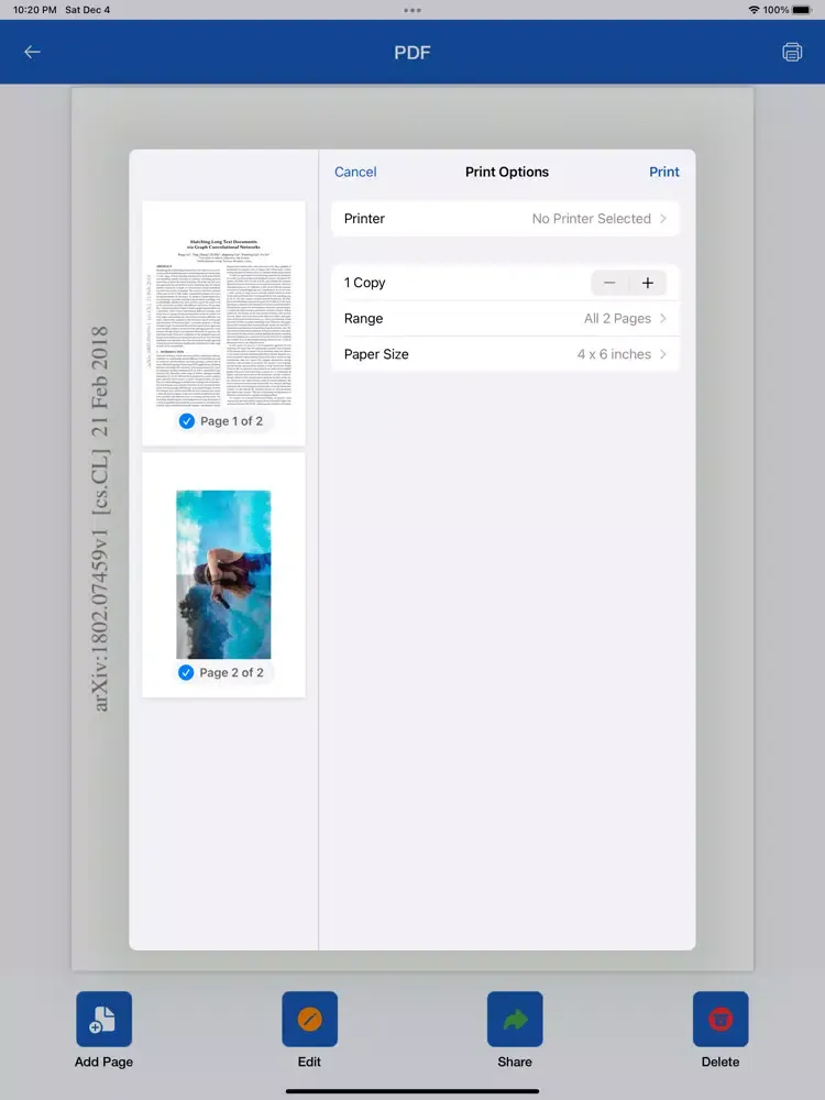 Zrzuty ekranu Convert Doc To PDF: PDF Editor iPad 