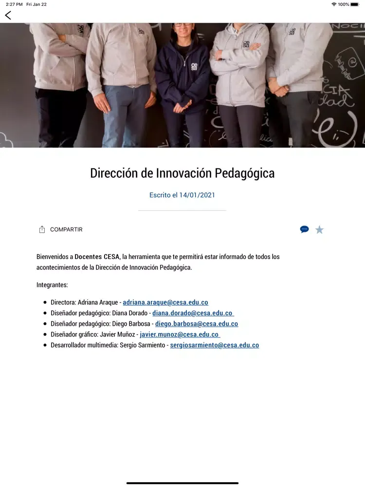 Captures d'écran de Docentes CESA iPad 