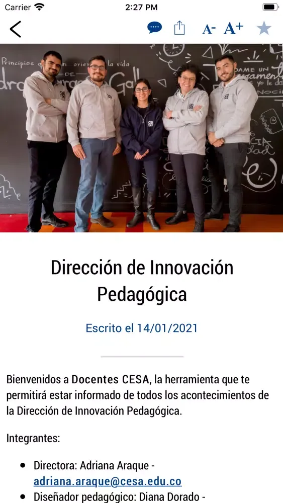 Captures d'écran de Docentes CESA