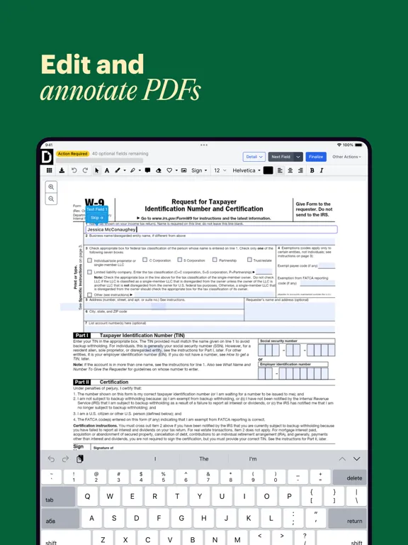DocHub: Simple PDF Form Editor iPad  स्क्रीनशॉट
