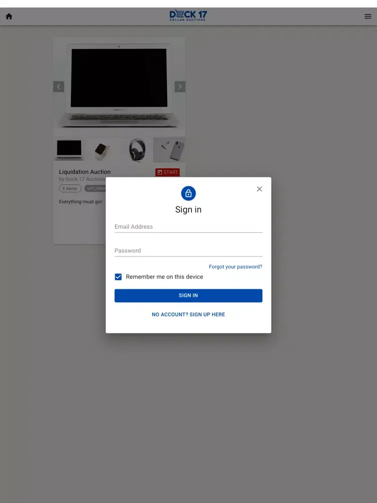 Capturas de tela do Dock 17 Dollar Auctions iPad 
