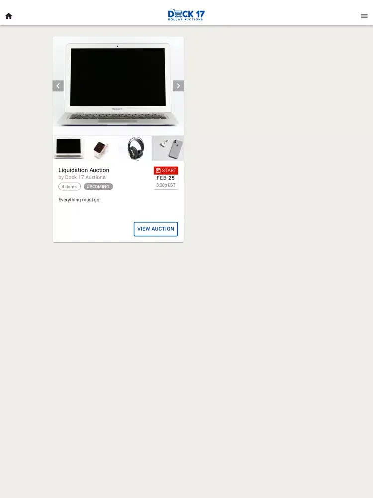 Capturas de tela do Dock 17 Dollar Auctions iPad 