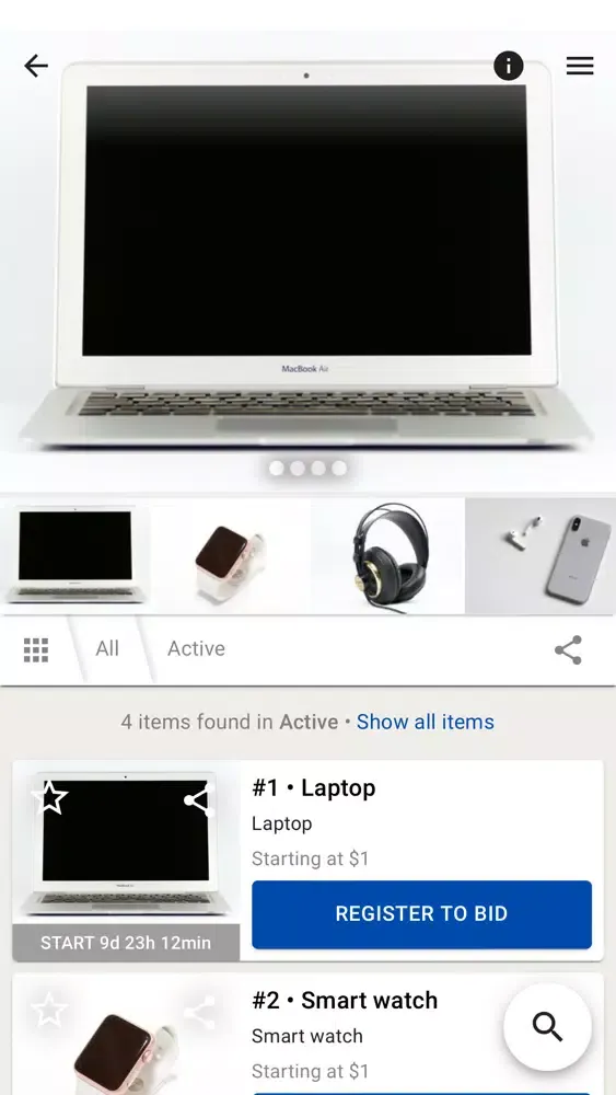Capturas de tela do Dock 17 Dollar Auctions