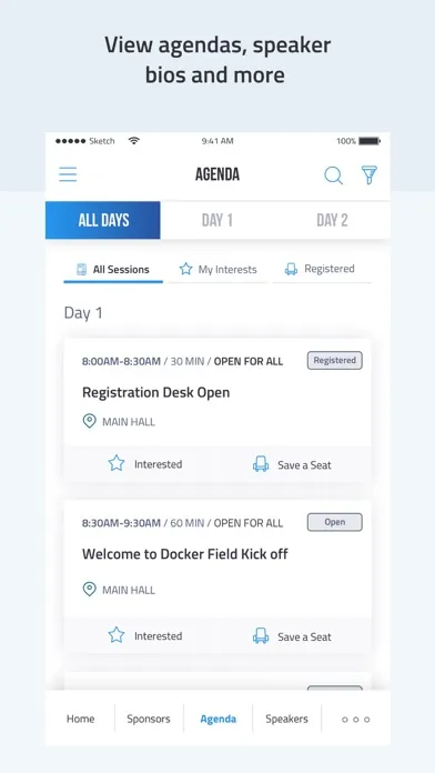 Zrzuty ekranu Docker Events
