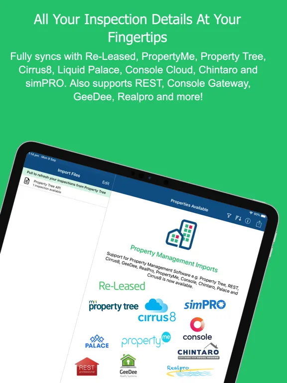 Zrzuty ekranu Property Inspection Manager iPad 