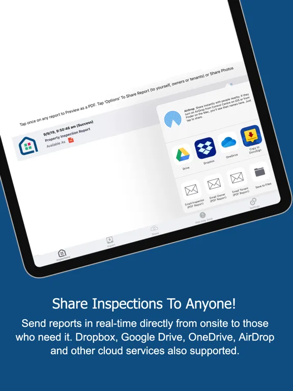 Zrzuty ekranu Property Inspection Manager iPad 