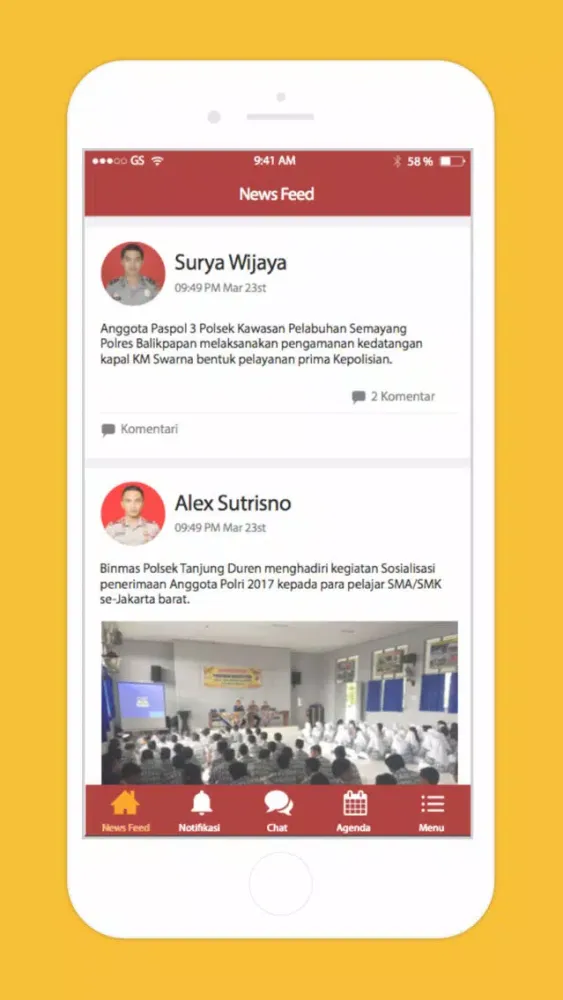 Tangkapan skrin Binmas Aparat
