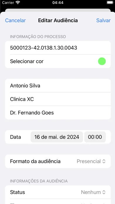 Legal Calendar Screenshots