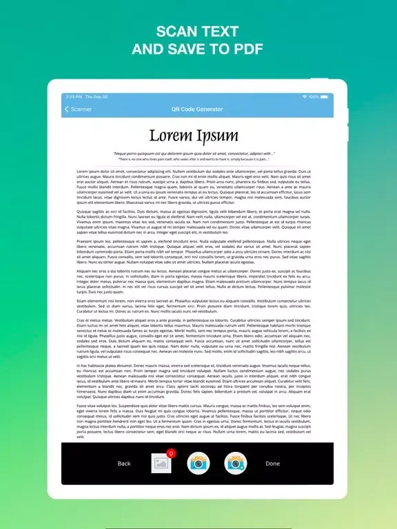 Easy Scanner Pdf Maker App iPad  স্ক্রিনশট