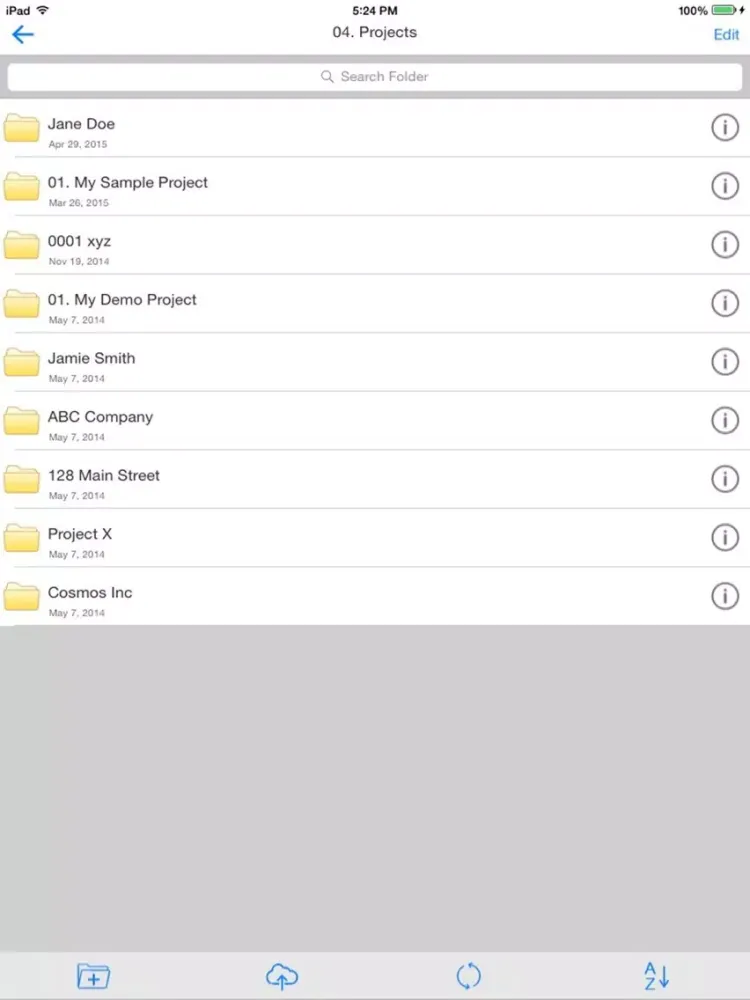 Capturas de pantalla de Docsvault v11 iPad 